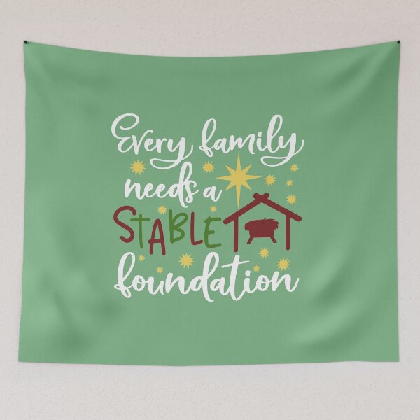 Item preview, Every Family Needs a Stable Foundation Christian Religious Christmas designed and sold by kiwi91.