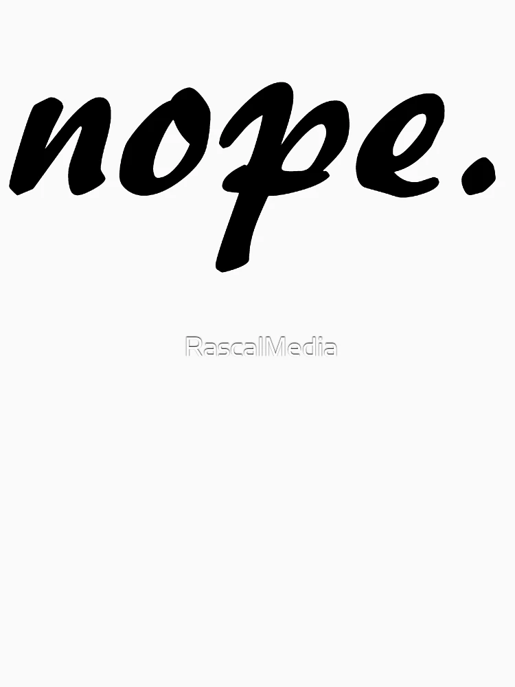 Thumbnail 4 of 4, Racerback Tank Top, nope. designed and sold by RascalMedia.
