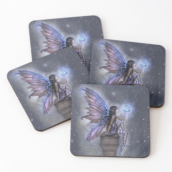 Item preview, Little Blue Moon Fairy Fantasy Art by Molly Harrison designed and sold by Molly  Harrison.