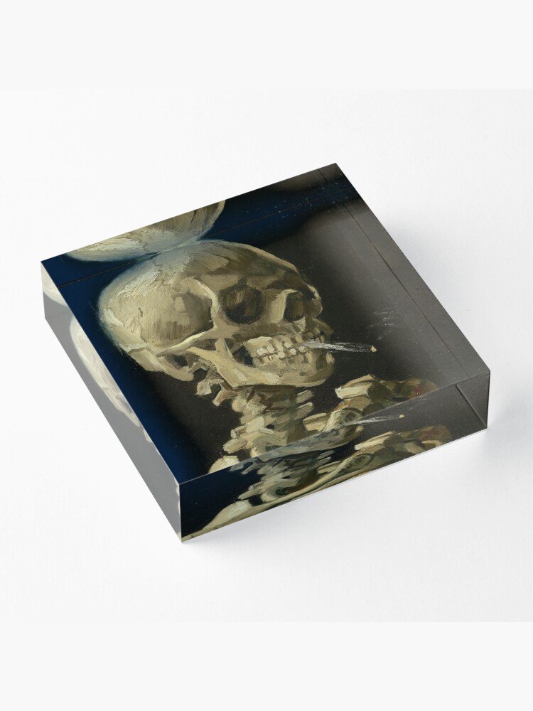 Alternate view of Skull of a Skeleton with Burning Cigarette by Vincent van Gogh Acrylic Block