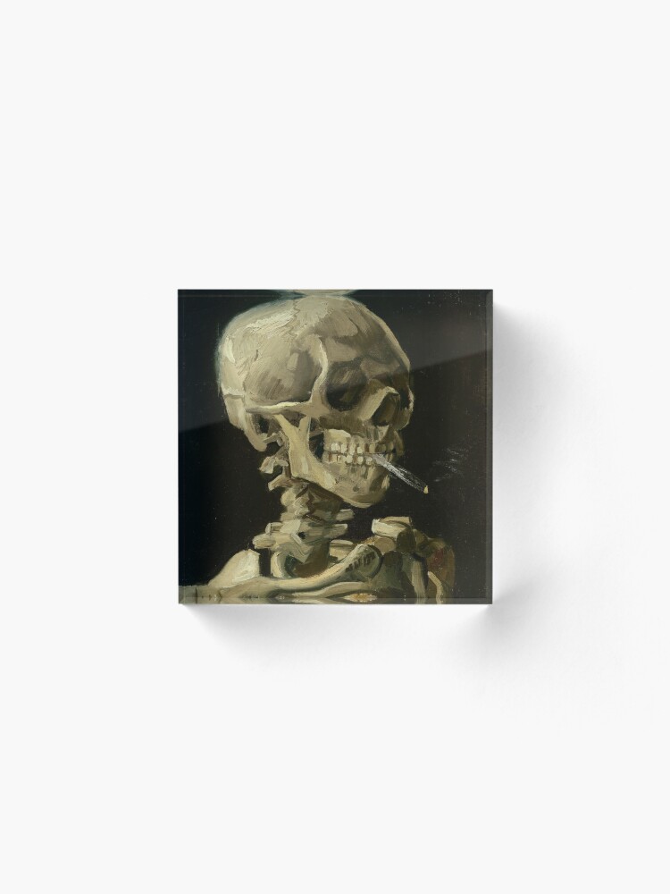 Alternate view of Skull of a Skeleton with Burning Cigarette by Vincent van Gogh Acrylic Block