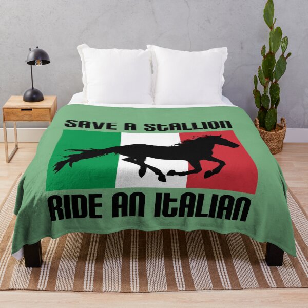 Item preview, Save a Stallion Ride an Italian Flag Funny Italian Heritage Quote designed and sold by kiwi91.