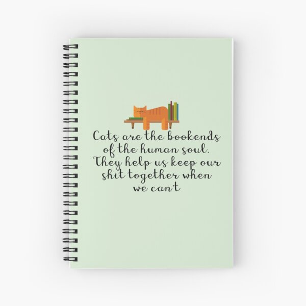 Kitty Soul Bookends Spiral Notebook
