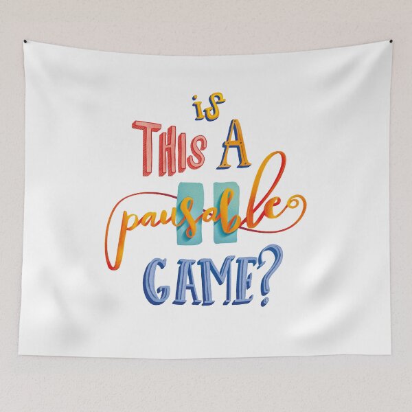 Item preview, Is this a pausable Game Lettering Art designed and sold by IzzNajs.