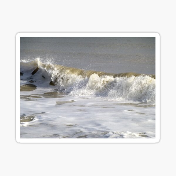 Splashy Worthing Waves Foam Patterns Seascape Sticker