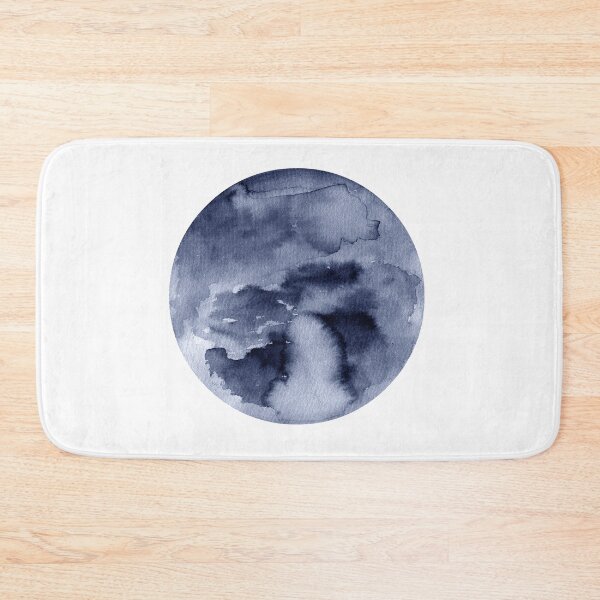 Item preview, Minimalist, Blue Abstract Watercolor Circle designed and sold by PandaAvenue.