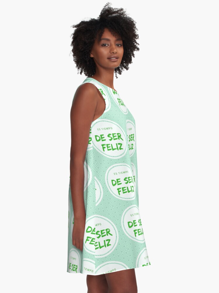 Vista alternativa de Vestido acampanado Es tiempo de ser feliz