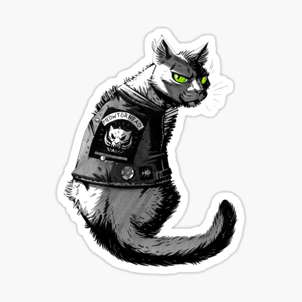 Speed Metal Kitty Sticker