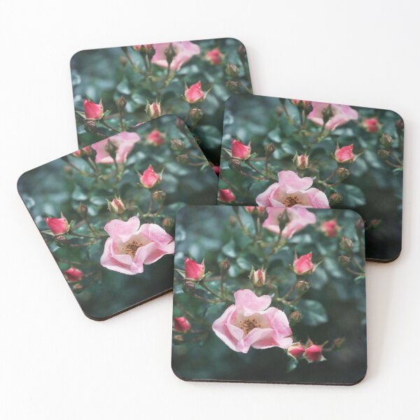 Item preview, Pink Roses on Dark Teal Blue Green designed and sold by Brooke T Ryan Photographic Art.