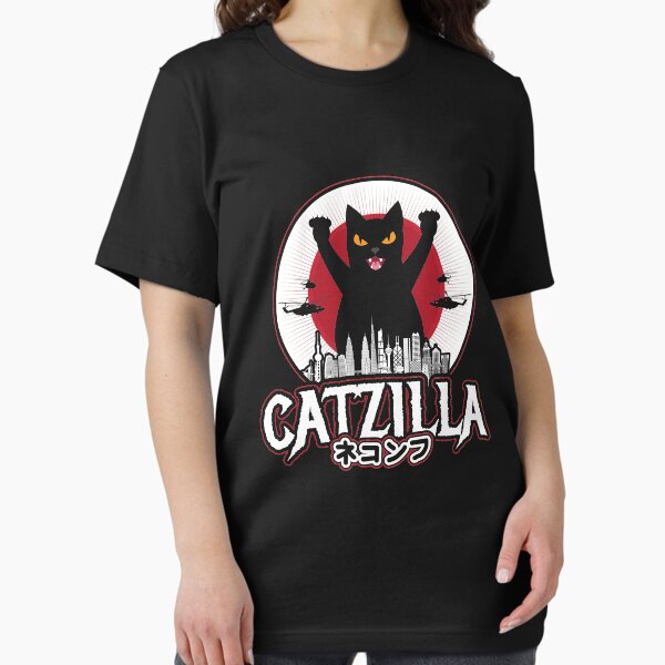 Item preview, Catzilla Japanese Sunset Style Cat Kitten Lover designed and sold by Hananiah Merch.