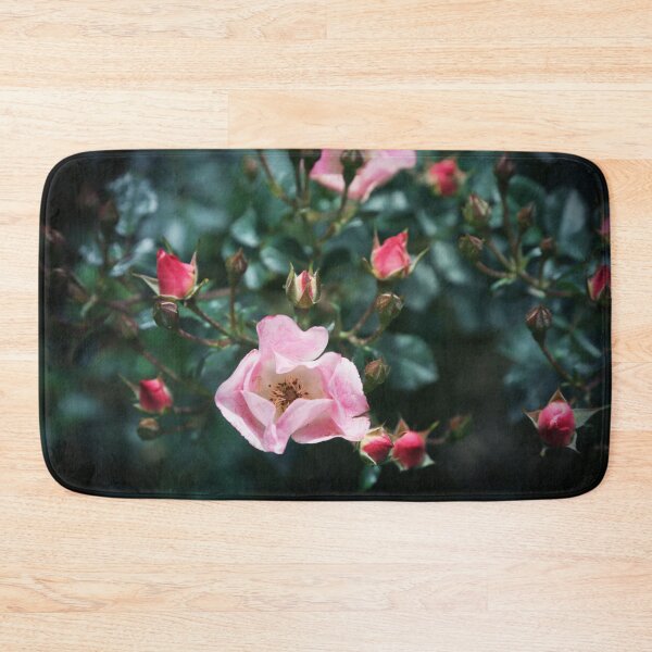 Item preview, Pink Roses on Dark Teal Blue Green designed and sold by Brooke T Ryan Photographic Art.
