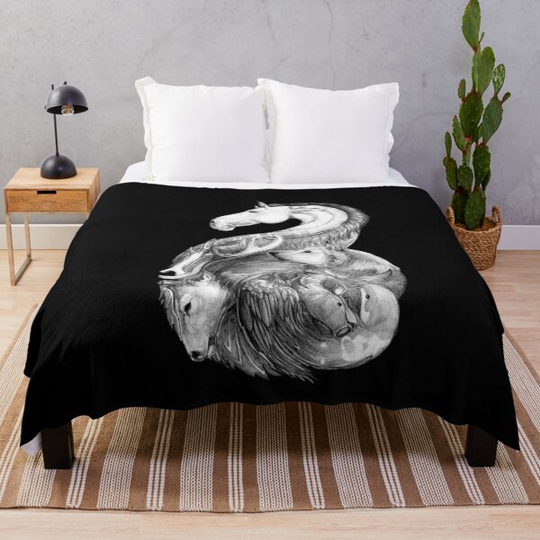Item preview, DEER HORSE WOLF CROW AND FISHES designed and sold by ogirdorgraphics.