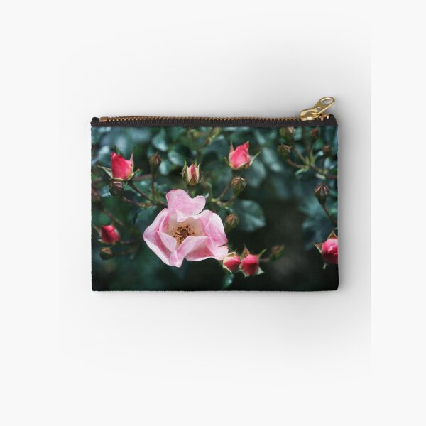 Item preview, Pink Roses on Dark Teal Blue Green designed and sold by Brooke T Ryan Photographic Art.