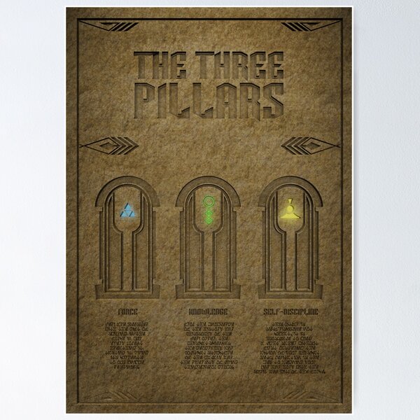 Vista previa del artículo con la obra «Los tres pilares», diseñado y vendido por LexKun.