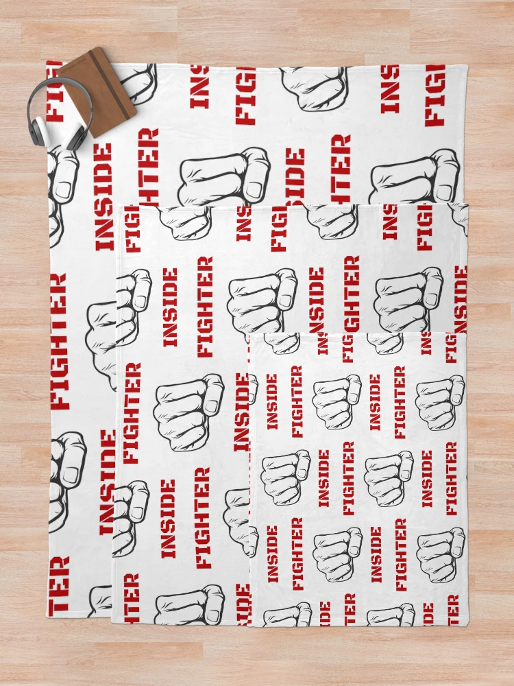 Thumbnail 5 of 6, Throw Blanket, Fighter Inside designed and sold by RIVEofficial.