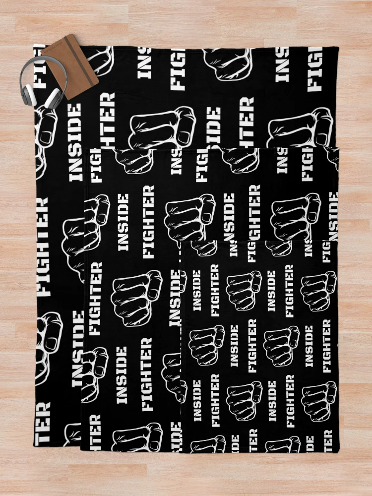 Thumbnail 5 of 6, Throw Blanket, Fighter Inside designed and sold by RIVEofficial.