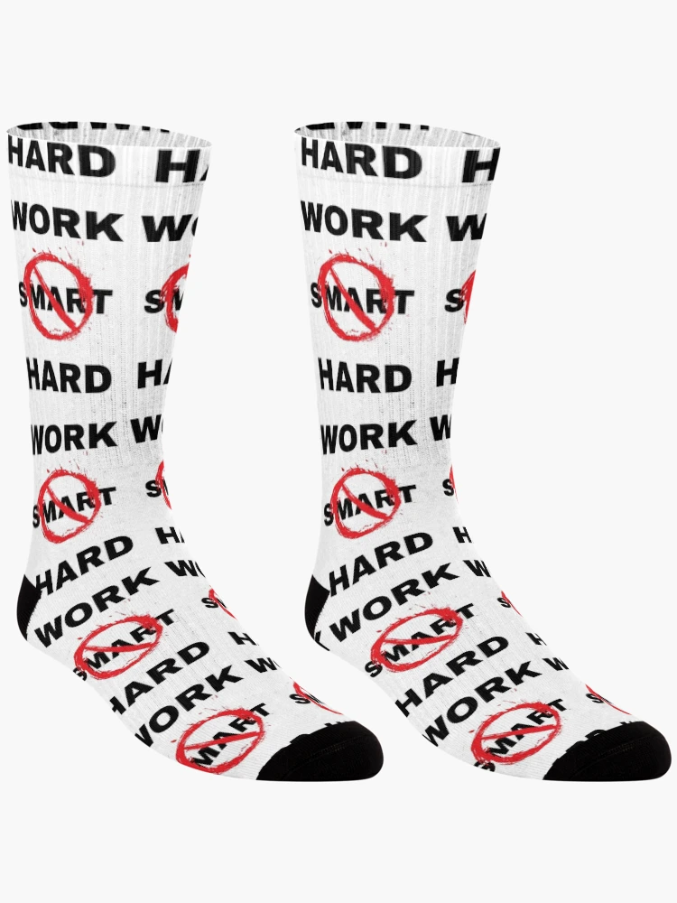 Thumbnail 3 of 5, Socks, Work Hard not Smart designed and sold by RIVEofficial.
