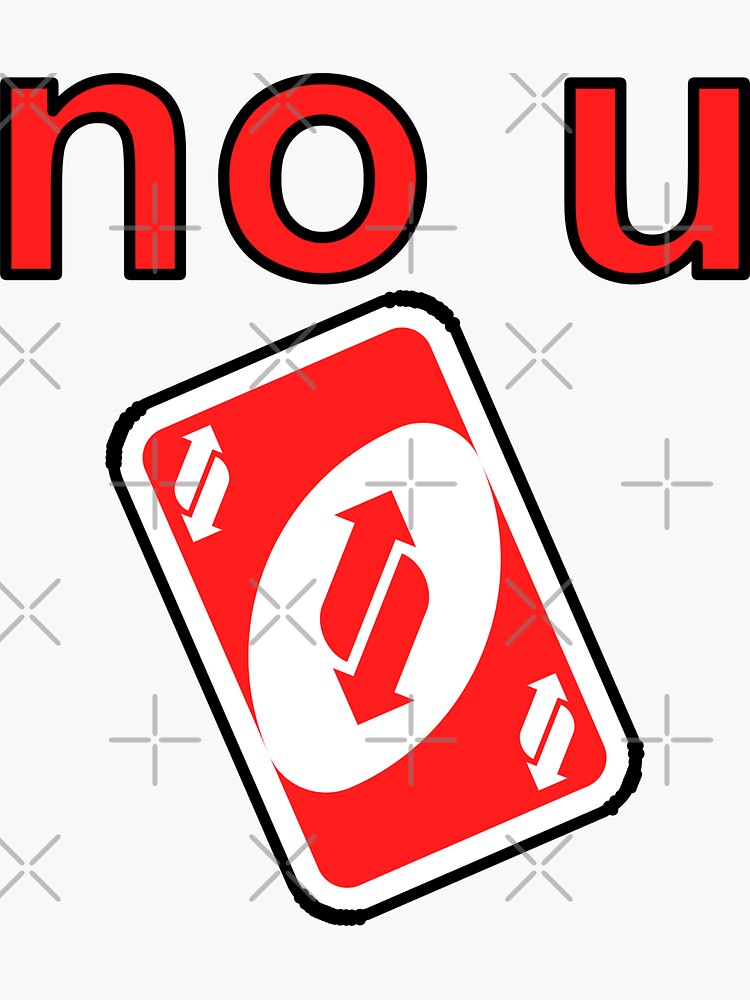 Red Uno Reverse Card Sticker for Sale by SnotDesigns