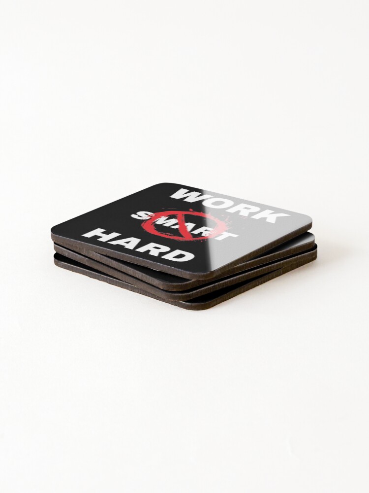 Thumbnail 4 of 5, Coasters (Set of 4), Work Hard not Smart designed and sold by RIVEofficial.