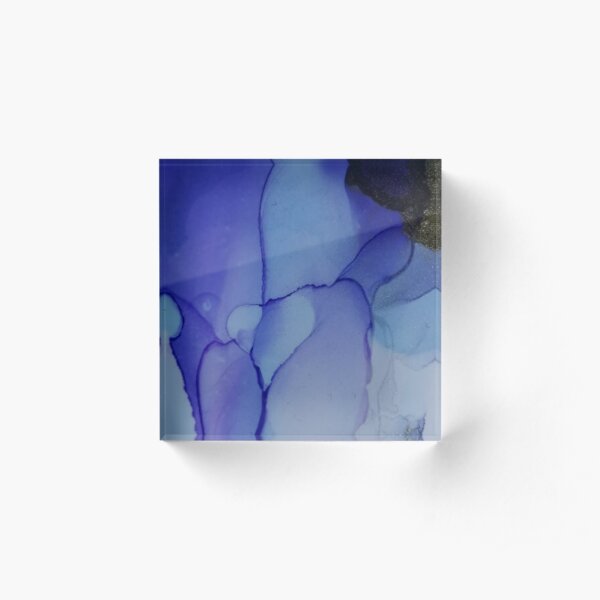 Whispy Bay Abstract Design by Paulele Acrylic Block