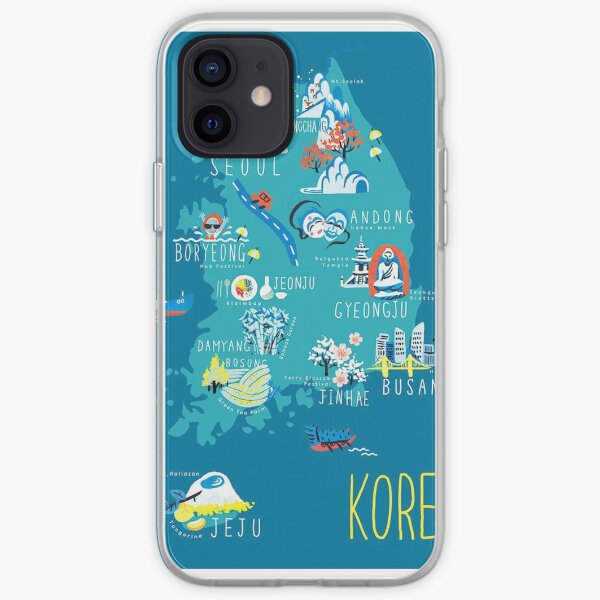 Carte Corée du Sud Coque souple iPhone