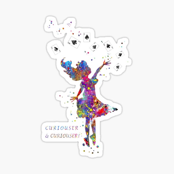 Artikel-Vorschau von Alice im Wunderland, Alice, Aquarell Alice, Alice Druck, Spielkarte, designt und verkauft von Rosaliartbook.
