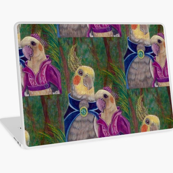 Kik'e the bird and his Girlfriend, Happy Couple of Australian Nymphs Laptop Skin