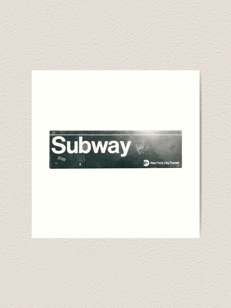 Alternate view of New York City Subway Sign Art Print