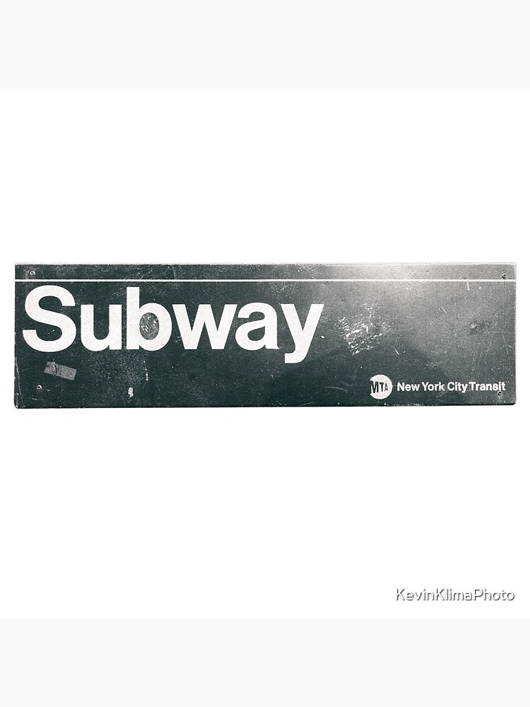 New York City Subway Sign by KevinKlimaPhoto
