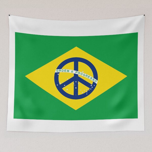 Item preview, Brazil Flag Peace designed and sold by crizzinho.
