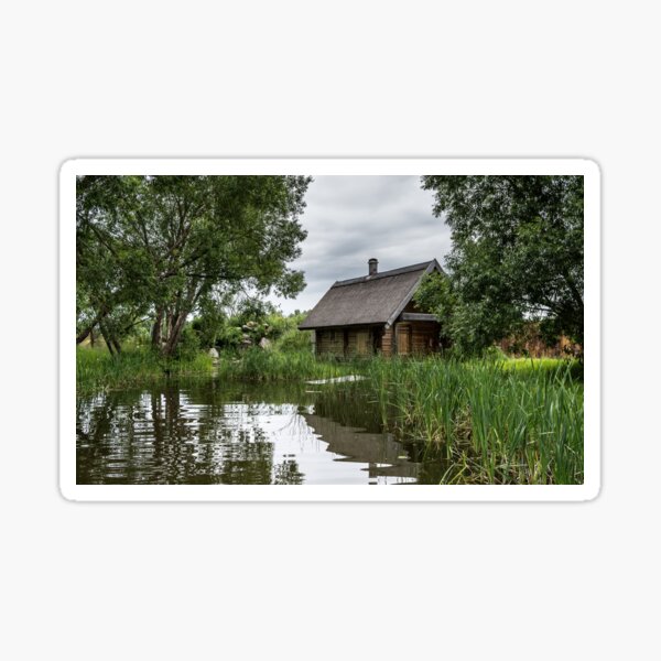 Item preview, Lonely cabin near the lake designed and sold by lena-maximova.