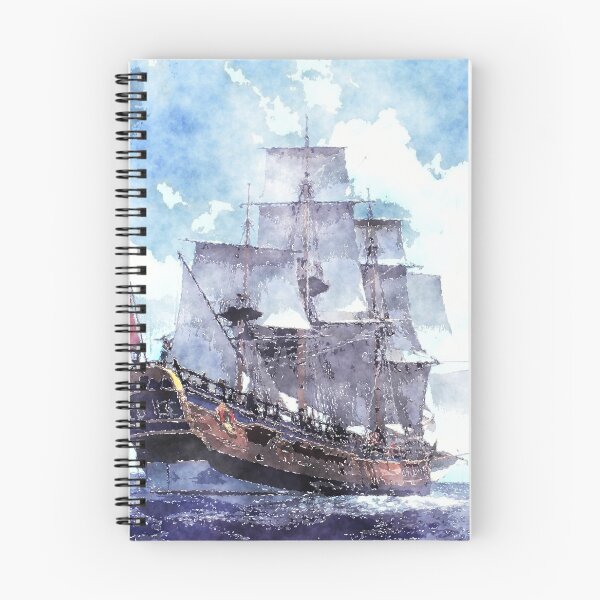 Item preview, Ship of the Line - Pirate Ship Watercolor designed and sold by Paul David Wilson.