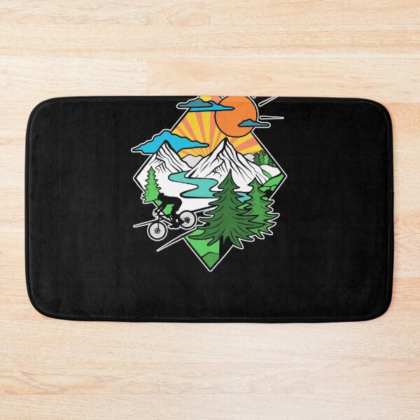 Item preview, Retro MTB Mountainbiking in Nature Downhill down the Mountain Trail designed and sold by Cedinho.