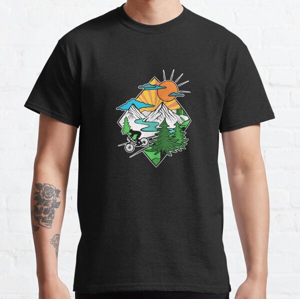 Item preview, Retro MTB Mountainbiking in Nature Downhill down the Mountain Trail designed and sold by Cedinho.