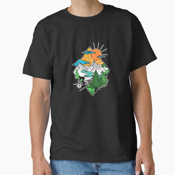 Item preview, Retro MTB Mountainbiking in Nature Downhill down the Mountain Trail designed and sold by Cedinho.