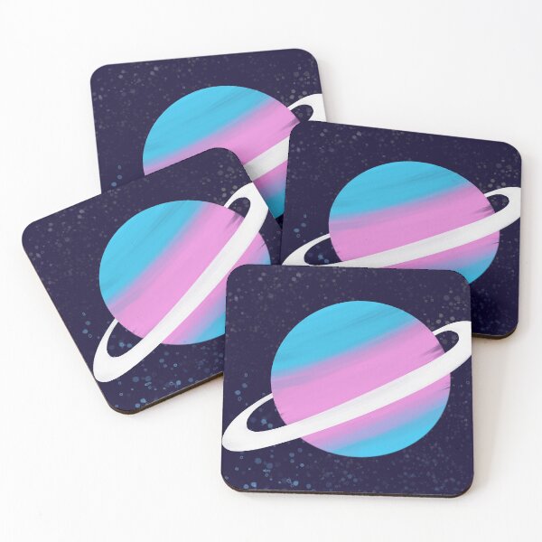 Item preview, trans pride planet in space designed and sold by calenca.