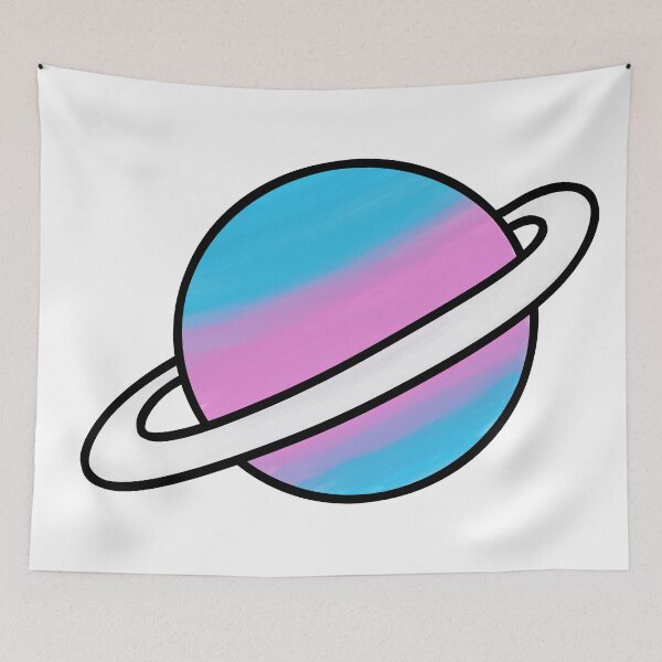 Item preview, trans pride planet designed and sold by calenca.