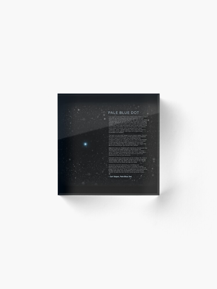 Alternate view of Carl Sagan's - Pale Blue Dot Speech Acrylic Block