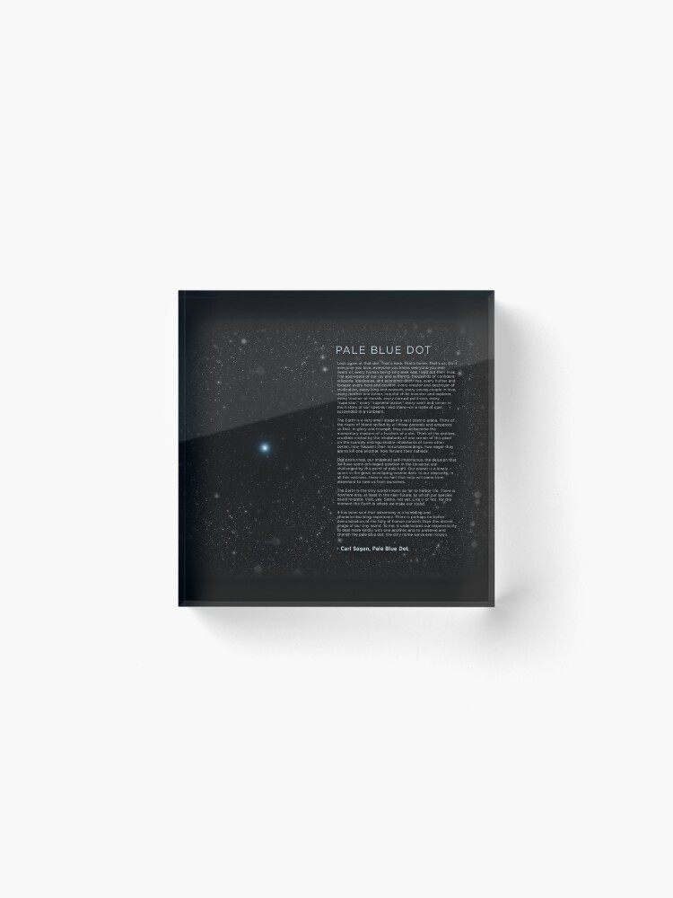 Alternate view of Carl Sagan's - Pale Blue Dot Speech Acrylic Block