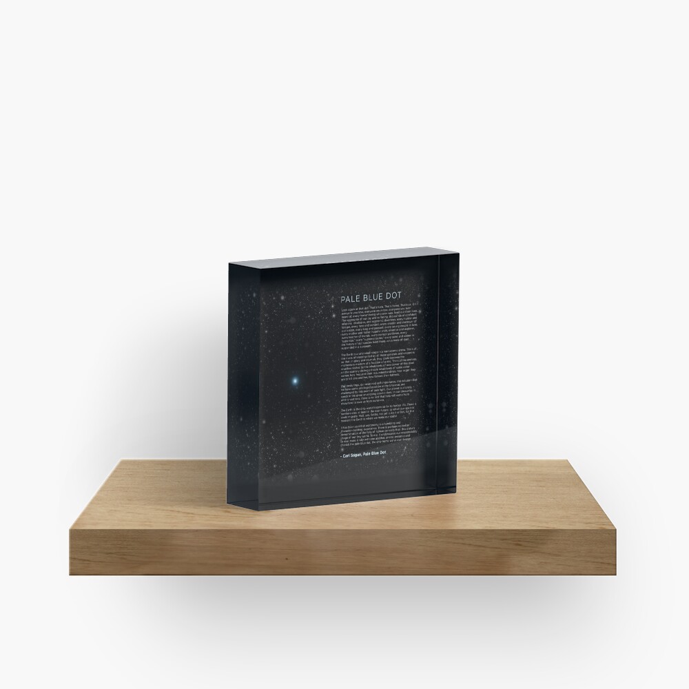 Carl Sagan's - Pale Blue Dot Speech Acrylic Block