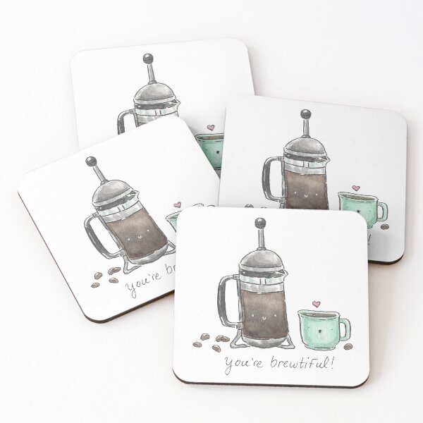 Item preview, You're brewtiful! Cute coffee art. designed and sold by DuryLuong.