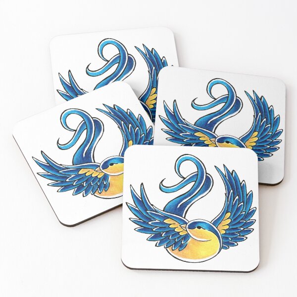 Item preview, Blue Tattoo Swallow designed and sold by ShantyShawn.