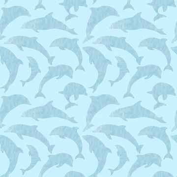 Artwork thumbnail, Blue dolphins pattern by EngineerGoC