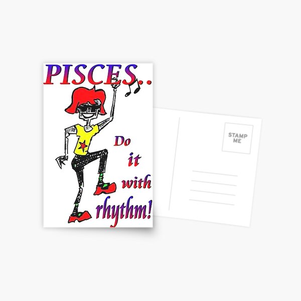Pisces - do it with rhythm Postcard