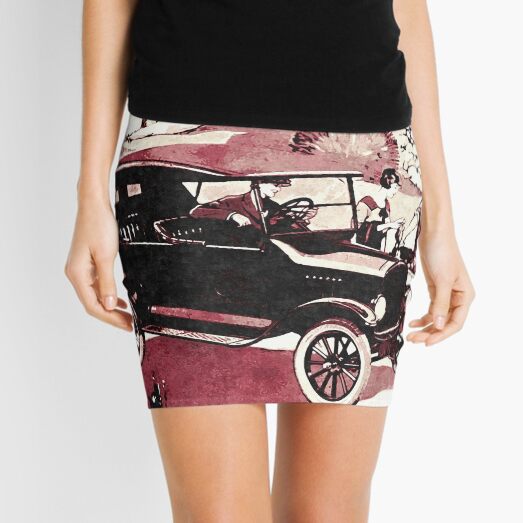Model T Touring Ad Art Mini Skirt