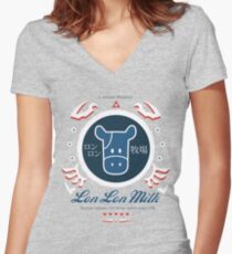 Lon Lon Milk Women's Fitted V-Neck T-Shirt