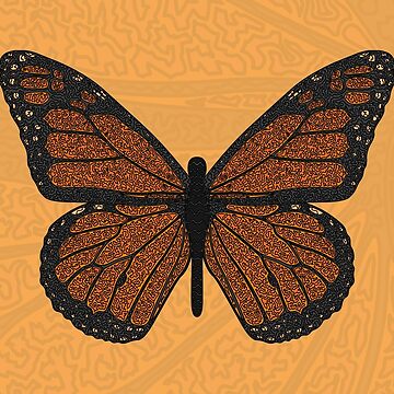 Artwork thumbnail, Doodled Monarch by Valerie Bennett