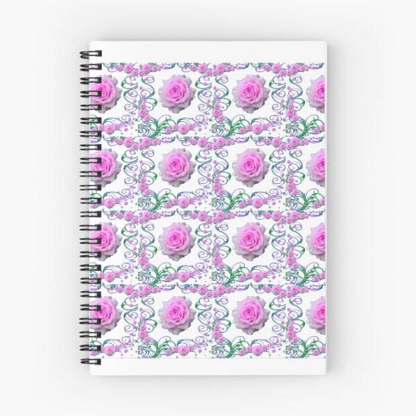 Item preview, PINK GARDEN PATTERN OF ROSES GREEN SCROLLS ABSTRACT designed and sold by sharlesart.