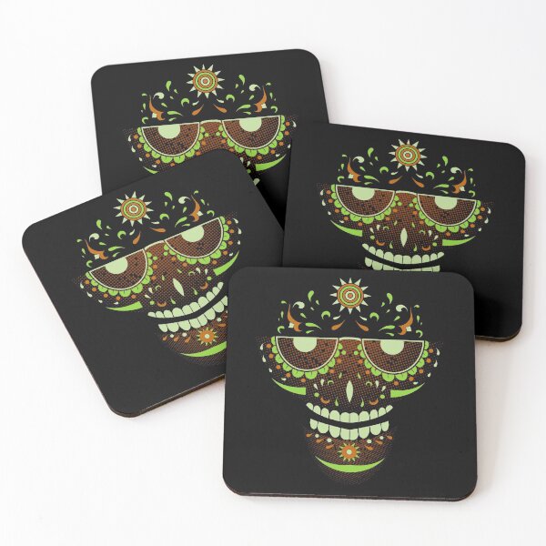 Item preview, Transparent Abstract Sugar Skull Green designed and sold by aventi24.