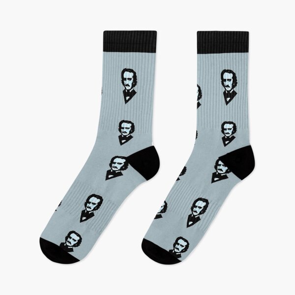 Item preview, Edgar Allan Poe on Grey designed and sold by SOCKSbySBD.